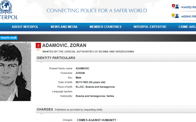 Interpol Issues Red Notice for Bosnian Serb Soldier’s Arrest