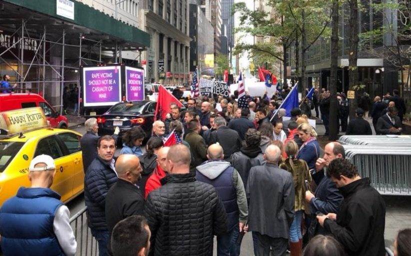 Protesters Rally in New York for Balkan War Rape Victims