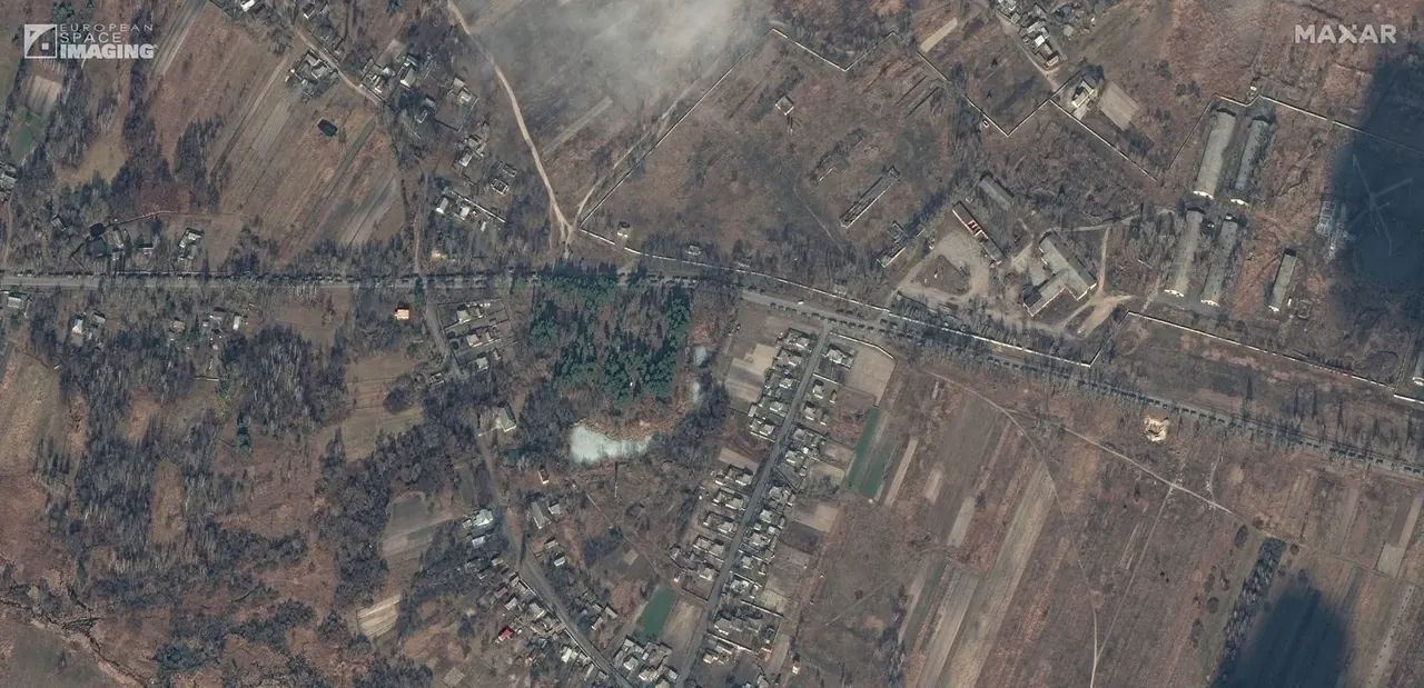 Satellite image 4 showing Russian troop movements in the Ivankiv region, spring 2022