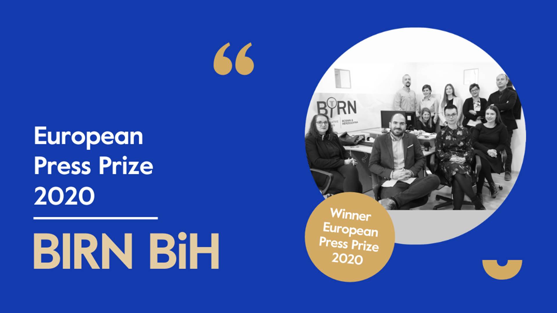 BIRN BiH dobitnik European Press Prize