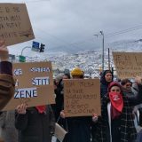 Protesti ispred Vrhovnog suda FBiH. Foto: BIRN BiH