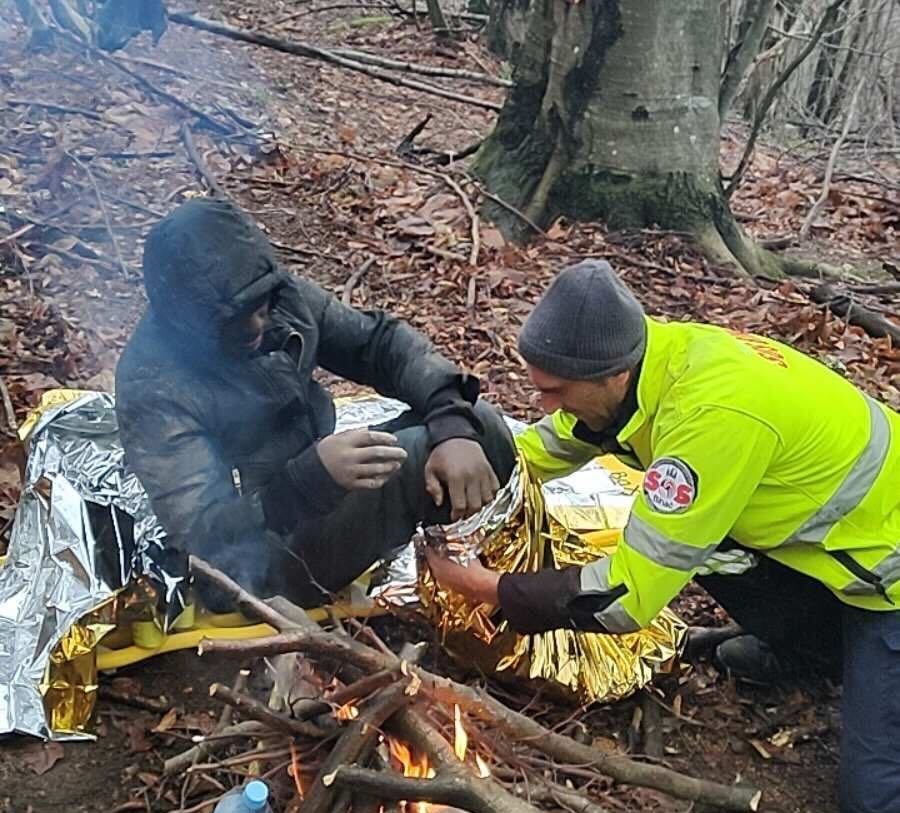 Spašavanje M.F. Foto: SOS Bihać