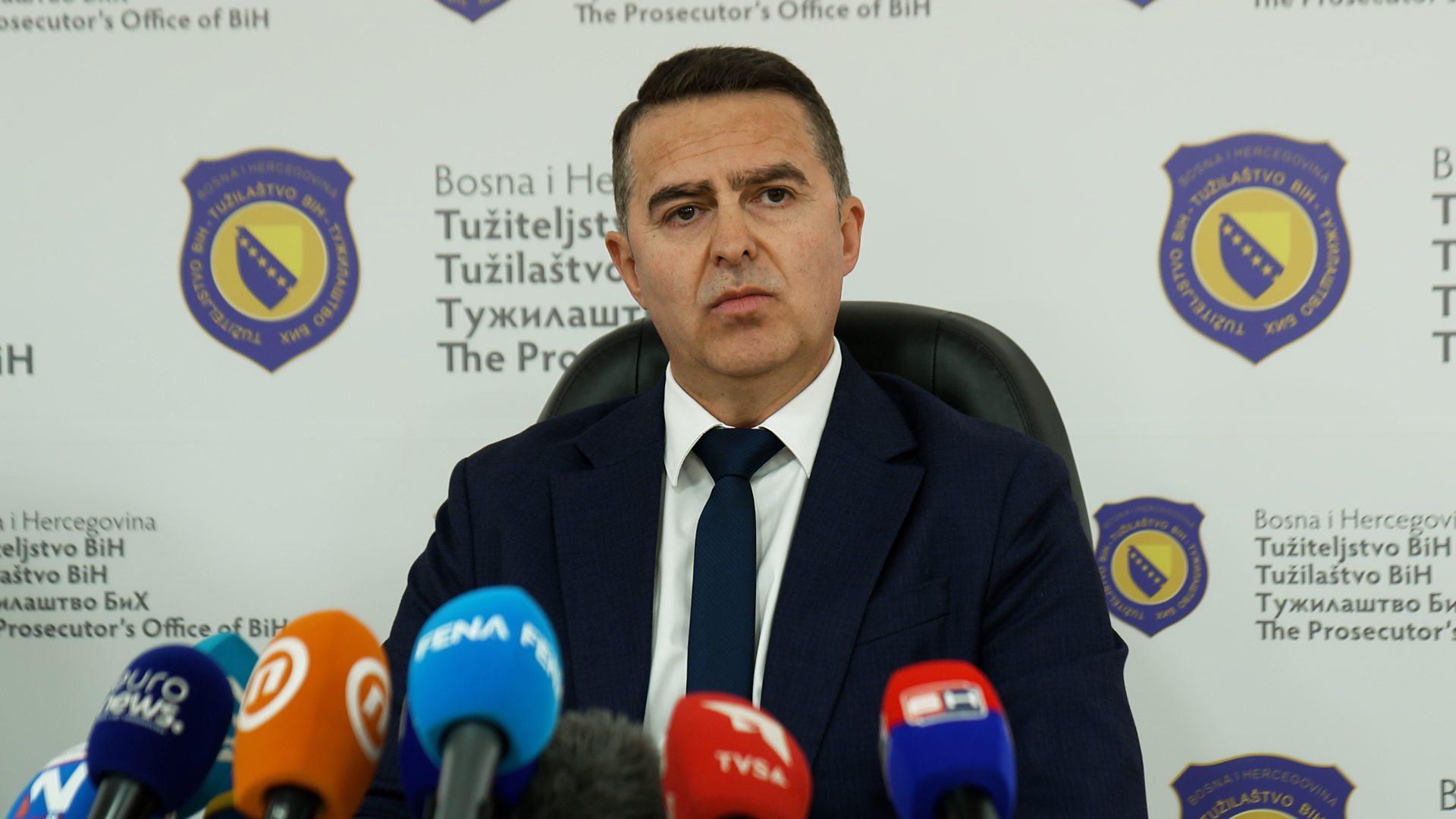 Milanko Kajganić, glavni tužilac Državnog tužilaštva tokom predstavljanja izvještaja za 2025. godinu. Foto: Detektor