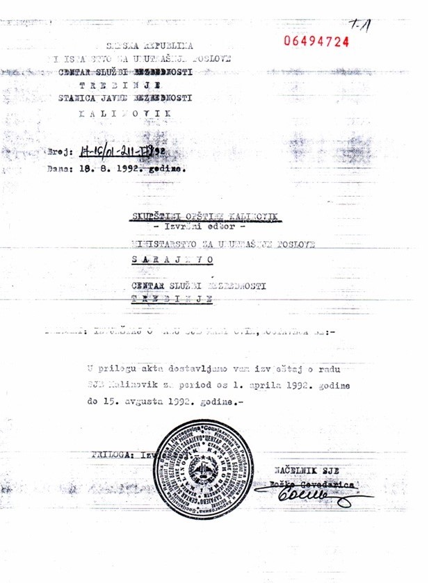 Izvještaj. Foto: Screenshoot izvještaja