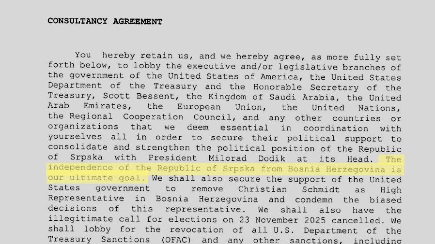 Ugovor iz Fara registra u kojem se kao krajnji cilj navodi nezavisnost Republike Srpske. Foto: Screenshoot Fara registar