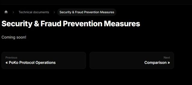 Na sajtu Crypto Processor Labs o merama za sigurnost i prevenciju prevara, piše da taj deo prezentacije stiže ubrzo. Foto: Screenshot/cryptoprocessor.io