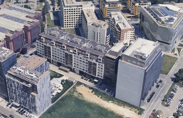 Stambeni kompleks u ulici Trešnjinog cveta u Novom Beogradu Foto: Google Earth screenshoot