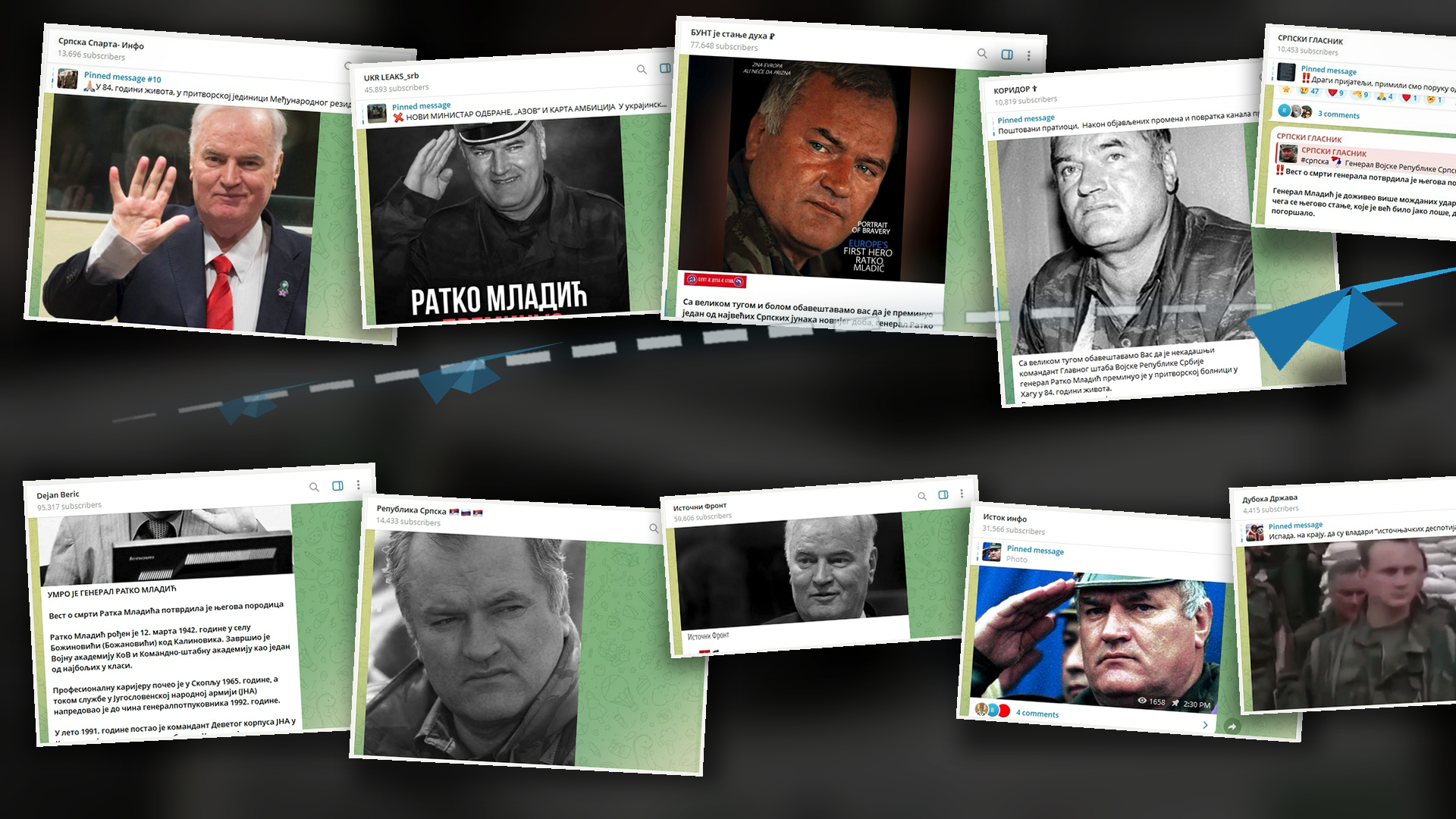Glorifikacija ratnog zločinca Mladića na Telegramu: Od Putinovog medijskog mogula i ruskih navijača, do sankcionisanog vojnog blogera